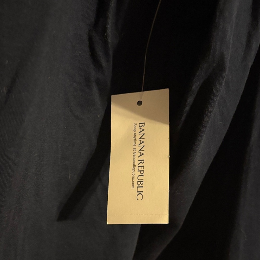 Banana Republic Supima cotton peasant long sleeve top in navy size XXS  NWT - Picture 5 of 11